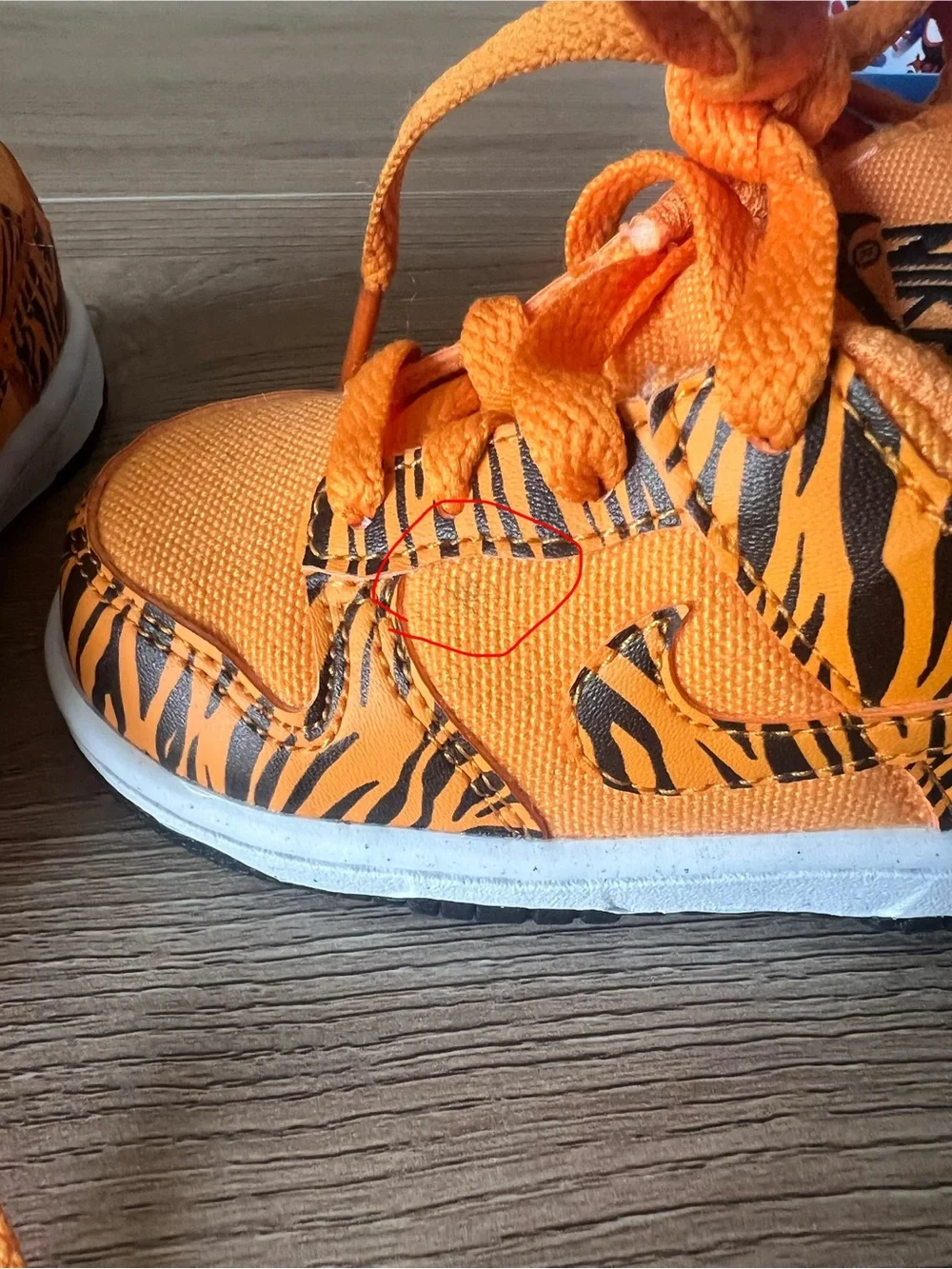 Nike Dunk Low Next Nature Tiger Stripes Orange Toddler  Sneakers Sz 5c NO BOX